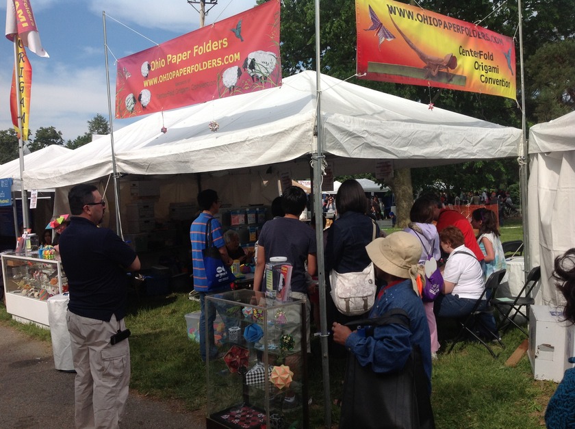 We had a ten by twenty foot tent at the Asian Festival on Memorial Day weekend. We taught